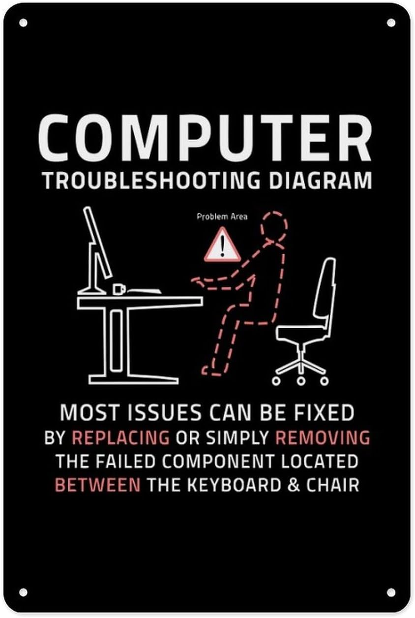 Office Of Tech - Metal Tin Sign 8 X 12