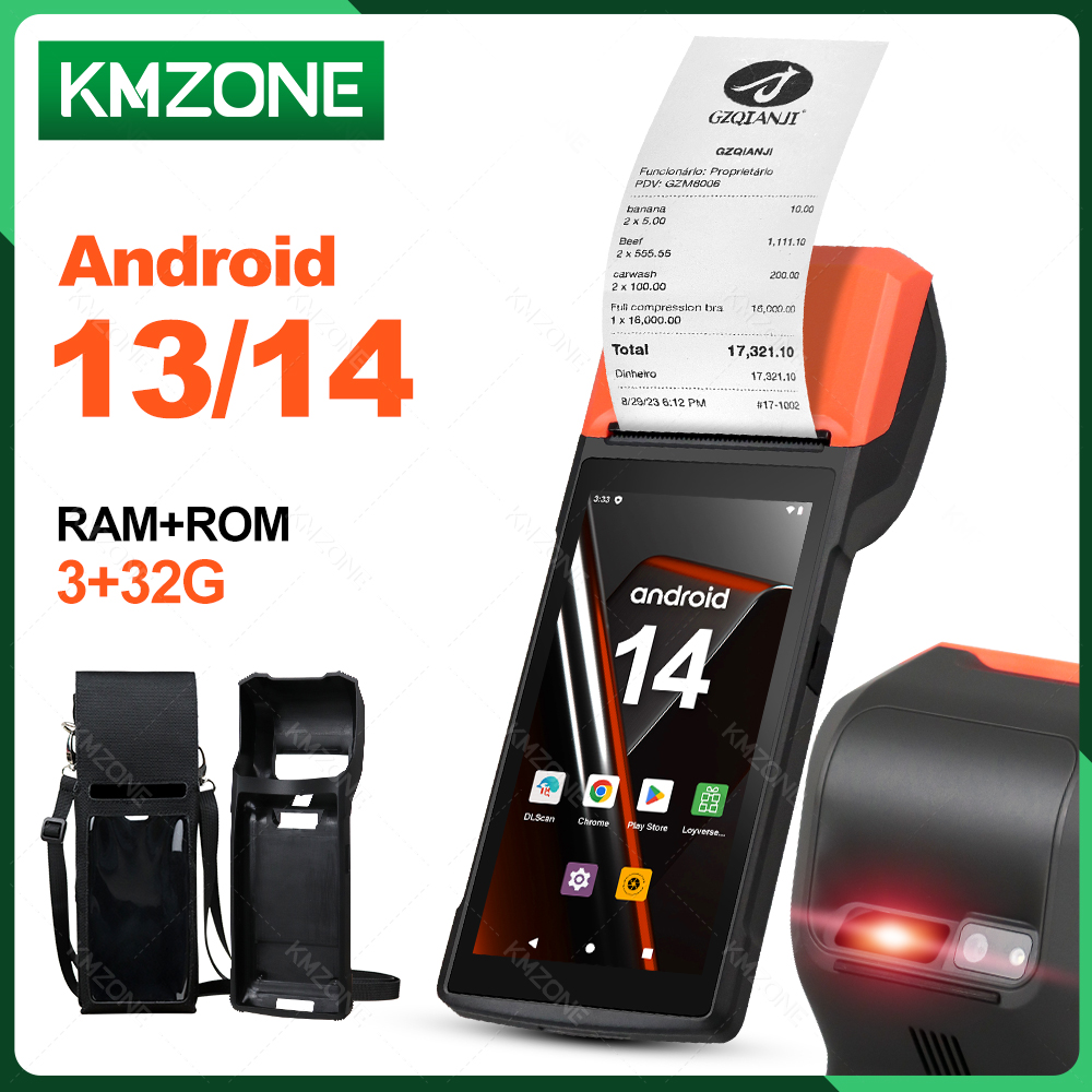 Pos Terminal Android - Handheld Android 13/14 PDA Printer 58MM