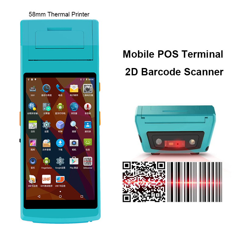 Pos Terminal Android - RUGLINE 5.5 inch POS Terminal PDA