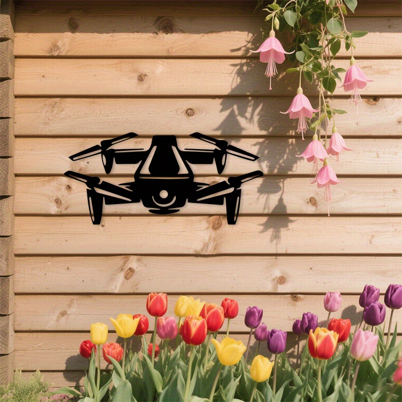 Office Of Tech - Modern Drone Silhouette Aluminum Wall Art