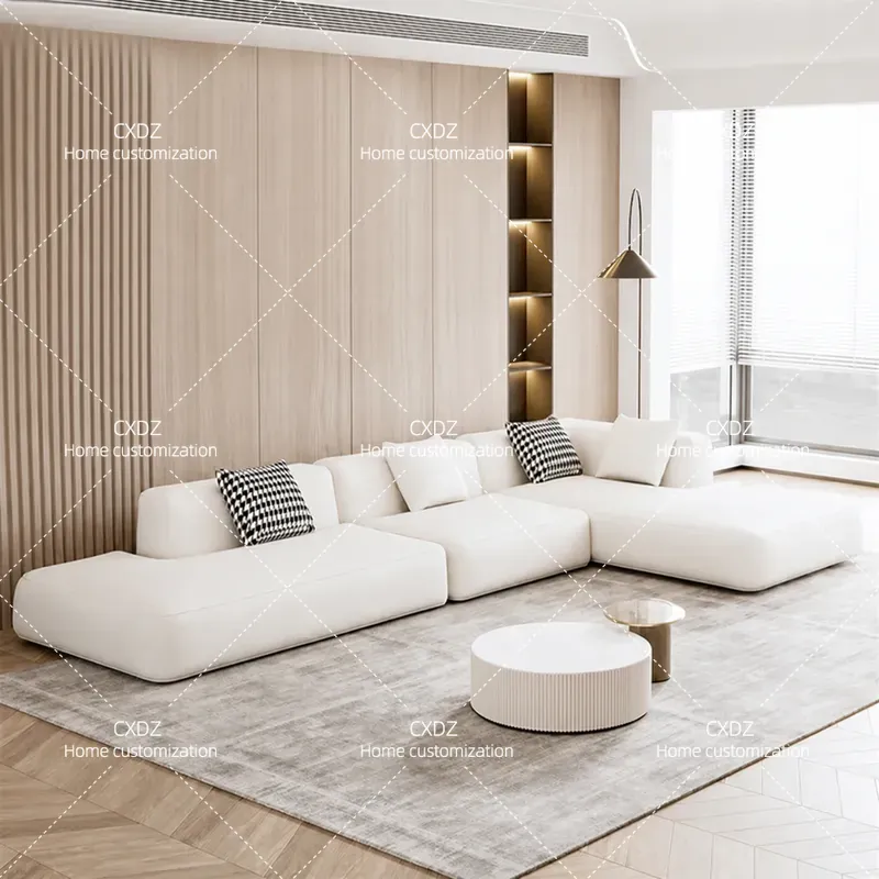 Tech Office Reception - Nordic Modern Minimalist L Shaped Corner