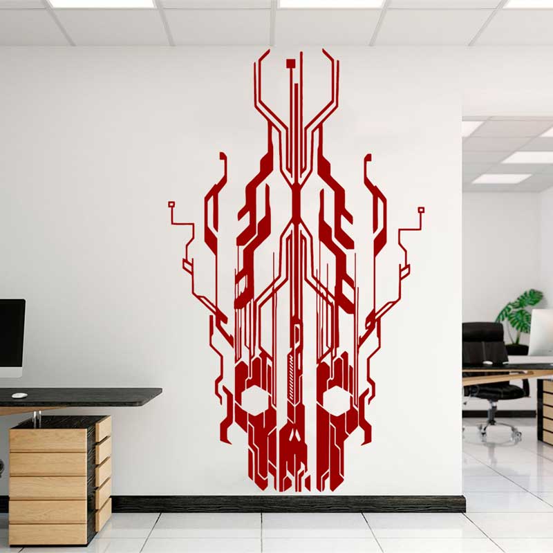 Chip Circuit Tech Skull Vinyl  - огляд і ціна Office Tech Gifts