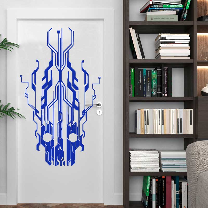 Chip Circuit Tech Skull Vinyl  - огляд і ціна Office Tech Gifts