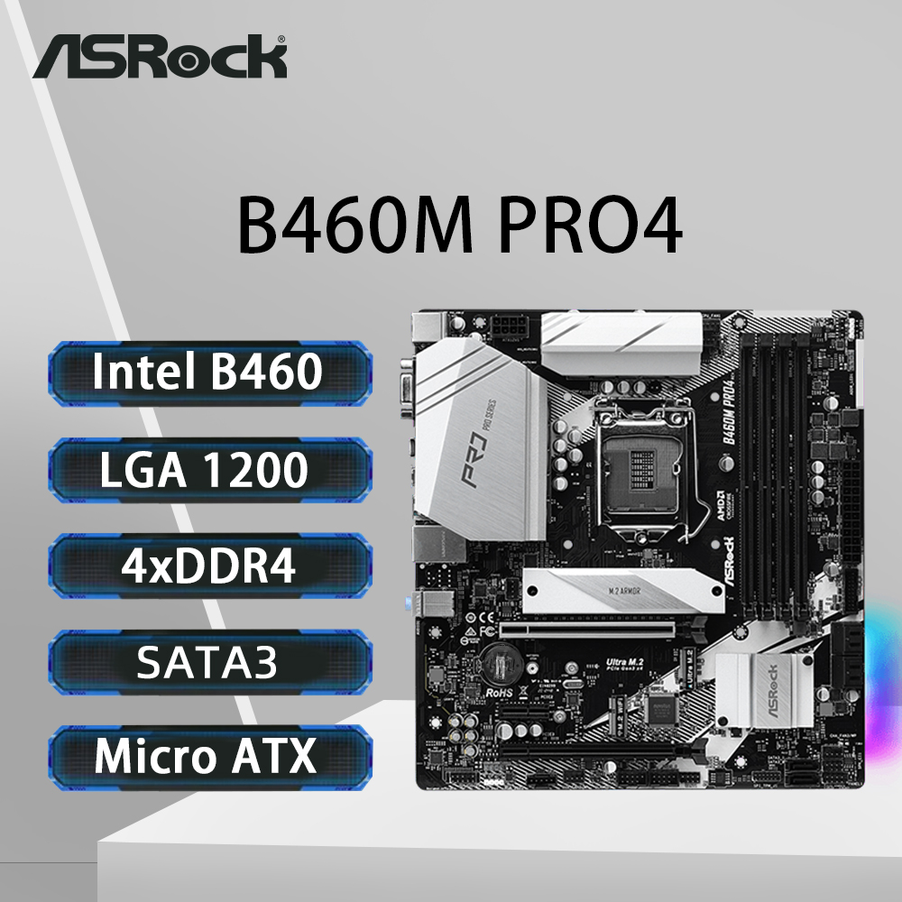 ASRock B460M PRO4 Motherboard  - огляд і ціна Intel Cpu Core I9