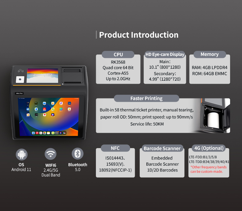 D3-Mini Smart Android POS Term - огляд і ціна Pos Terminal Android