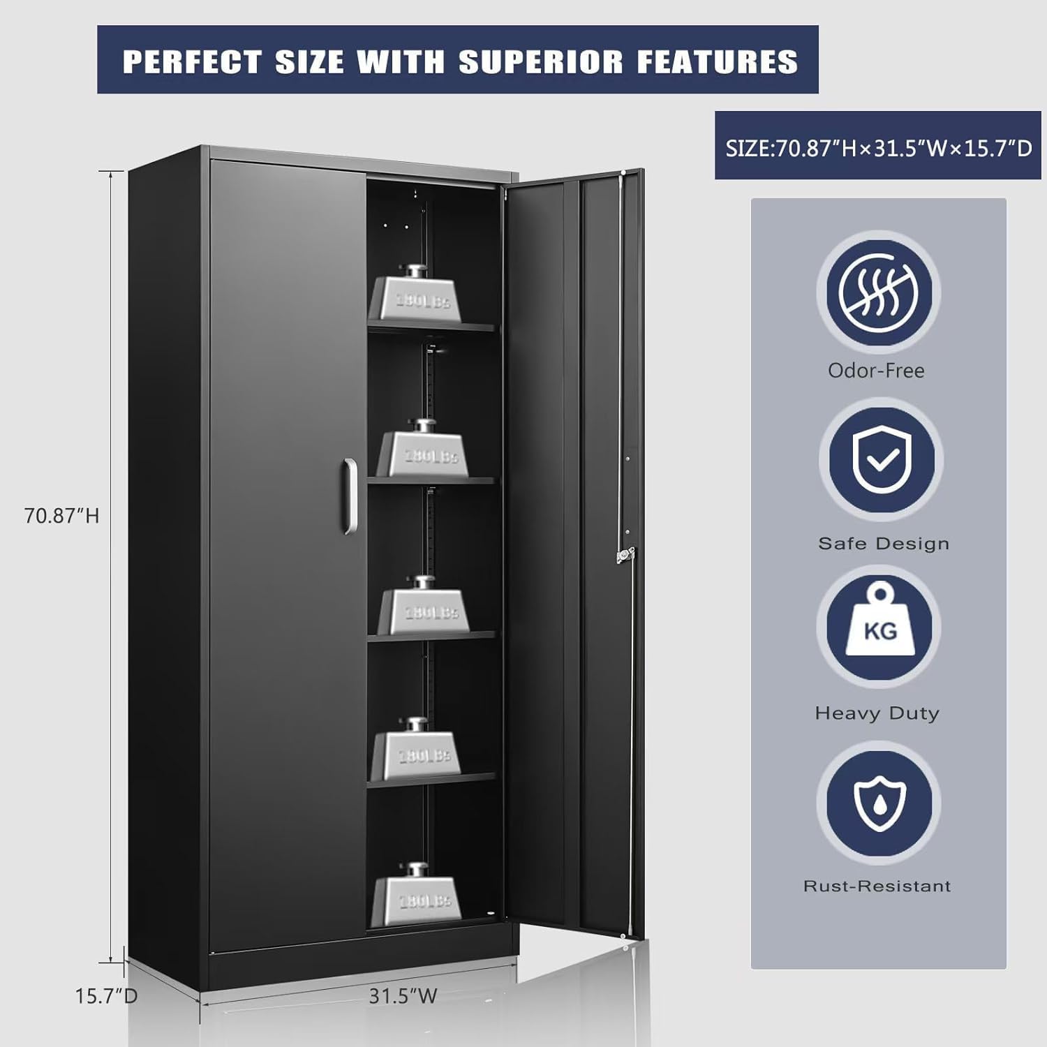 Metal Storage Cabinet With Adj - огляд і ціна Office Tech