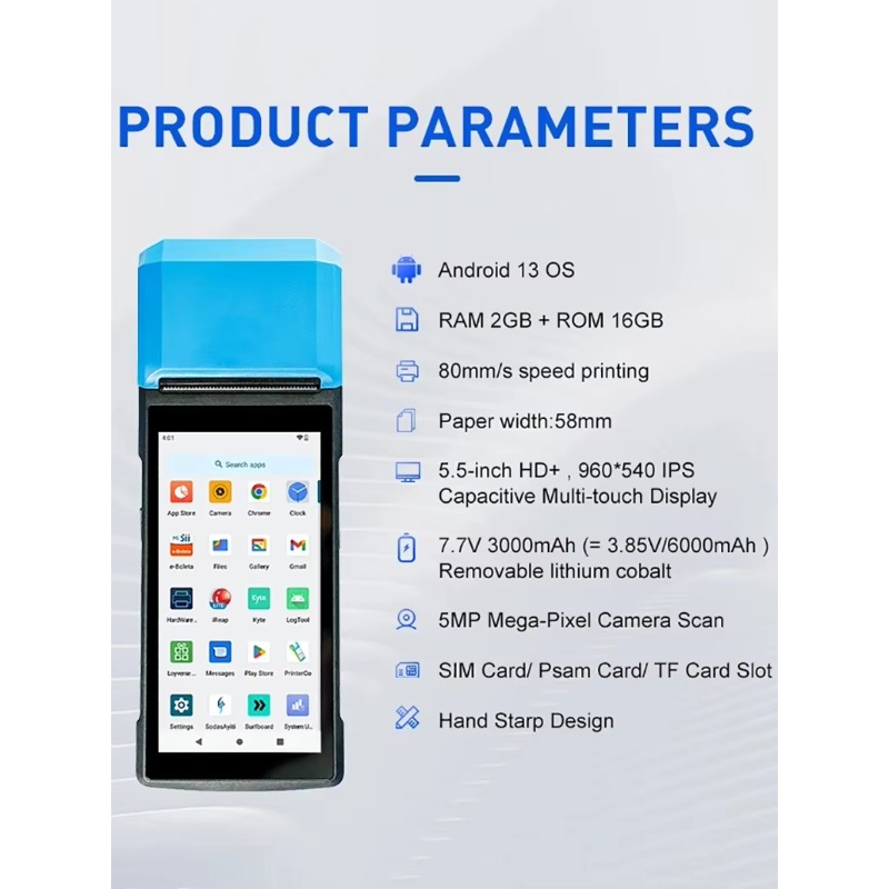 Android 13 Mobile Handheld POS - огляд і ціна Pos Terminal Android